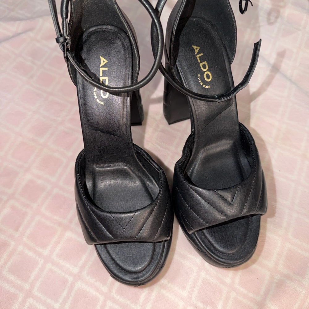 Aldo Black Strappy Heels for Women